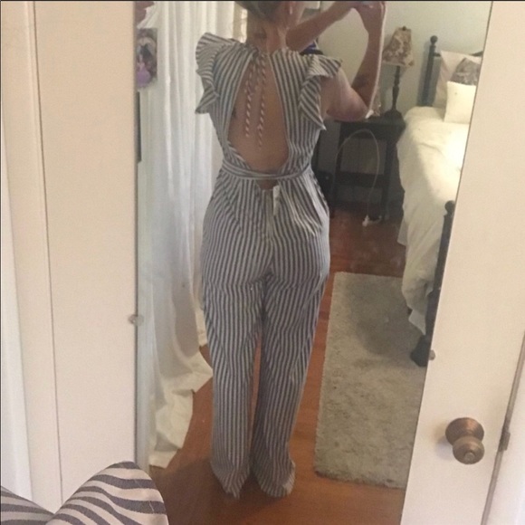 Navy and White Jumpsuit! - Picture 4 of 4